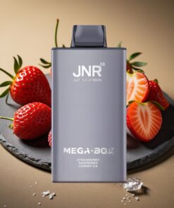 JNR Mega Box 25000 Puffs Wegwerp Vape Aardbei Framboos Kers IJs met 850mAh & Dual Mesh Coil