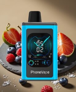 JNR PhoneVape 30000 puffs Wegwerp Vape Blauwe Framboos IJs met Type-C Opladen en Turbo Modus