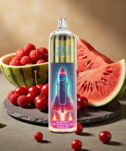 JNR Rocket-X 12400 Puffs Wegwerp Vape Kers Watermeloen Ijs met RGB verlichting & Type-C opladen
