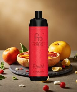 RandM Fumot Shisha 10000 Puffs Wegwerp Vape Bad Blood met LED Indicator en Type-C Port