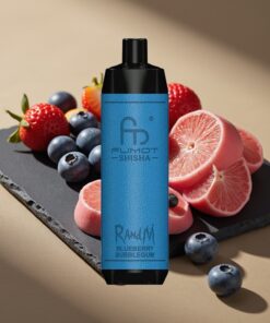 RandM Fumot Shisha 10000 Puffs Wegwerp Vape Blauwe Bubbelgum met LED Indicator