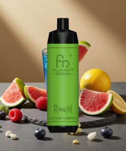 RandM Fumot Shisha 10000 Puffs Wegwerp Vape Blauwe Framboos Limonade 18ml