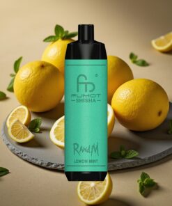 RandM Fumot Shisha 10000 Puffs Wegwerp Vape Citroen Munt 18ml 850mAh