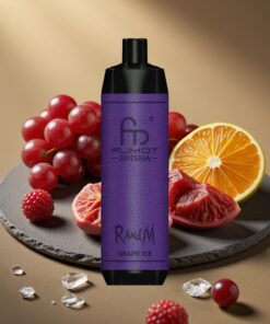 RandM Fumot Shisha 10000 Puffs Wegwerp Vape Druiven IJs met LED & Type-C