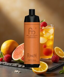 RandM Fumot Shisha 10000 Puffs Wegwerp Vape Vimto Stier met LED Indicator