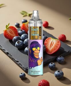 RandM Fumot Tornado 7000 Wegwerp Vape Blauwe Bes Op IJs met Mesh Coil & 14 ML