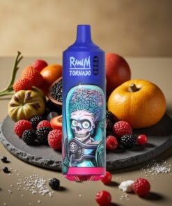 RandM Fumot Tornado 9000 Puffs Herbruikbare Vape Zwart IJs 18 mL RandM Tornado 9000 Puffs Mesh Coil 850 mAh