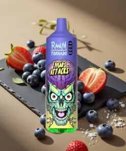 RandM Fumot Tornado 9000 Puffs Herlaadbare Wegwerp Vape Blauwe Bes Ijs RandM Tornado 9000 Puffs 18 mL Mesh Coil