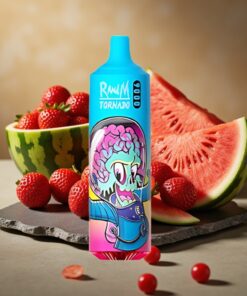 RandM Fumot Tornado 9000 Puffs Herlaadbare Wegwerp Vape Prime Aardbei Watermeloen & RandM Tornado 9000 Puffs 18 mL Mesh Coil