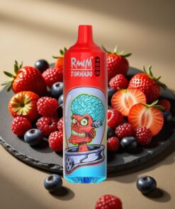 RandM Fumot Tornado 9000 Puffs Wegwerp Vape Gemengde Bessen 18 mL RGB Display RandM Tornado 9000 Puffs Wegwerp Vape 850 mAh Mesh Coil
