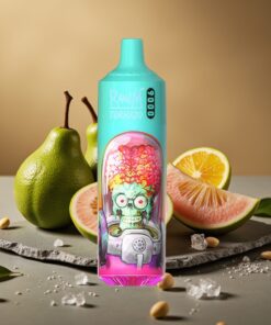 RandM Fumot Tornado 9000 Puffs Wegwerp Vape Guava IJs & RandM Tornado 9000 Puffs - 18 mL, Mesh Coil