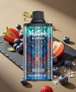 Vapsolo Super 15000 Puffs Wegwerp Vape Blauwe Bes IJs 40ml 50 mg/ml