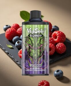 Vapsolo Super 15000 Puffs Wegwerp Vape Blauwe Bes Kers Cranberry 40ml 850mAh