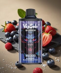 Vapsolo Super 15000 Puffs Wegwerp Vape Blauwe Bes Zwarte Bes Ijs 40ml 50mg